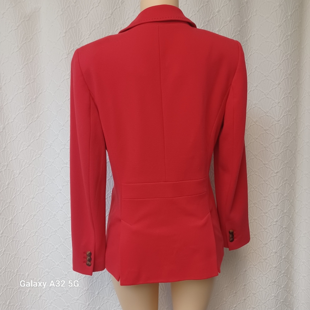 Talbots Vibrant Red Blazer elegance and comfort  Size 8 - Picture 7 of 16